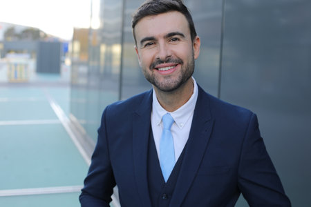 Businessman with a sophisticated lookの写真素材