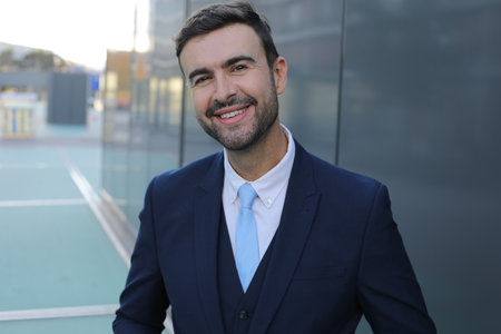 Businessman with a sophisticated lookの写真素材