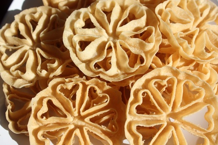 Traditional Indonesian Food  Kembang Goyangの写真素材