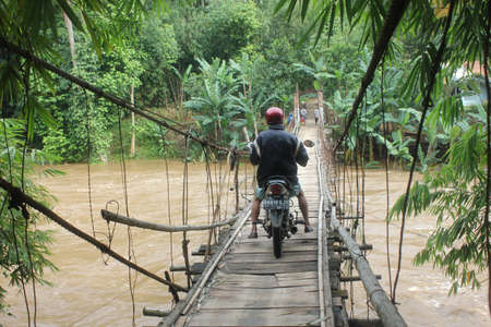 Jakarta, 17 January 2013, Ciliwung river overflowed causing flooding in Jakarta.のeditorial素材