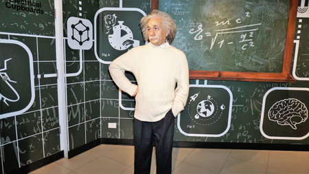 Albert Einstein wax figureのeditorial素材