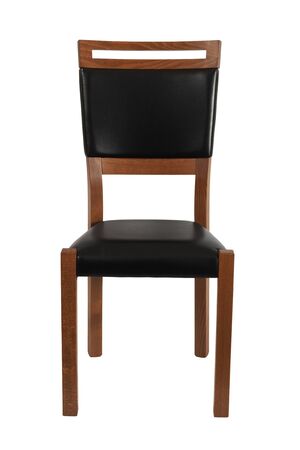 Wooden chair isolated on white backgroundの写真素材