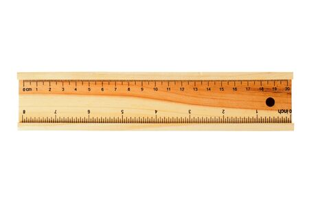 Wooden pencil box on white backgroundの写真素材