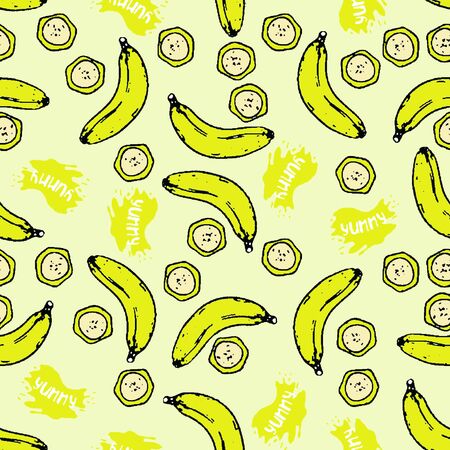 seamless vector pattern bananaのイラスト素材