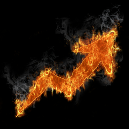 burning arrow upの写真素材