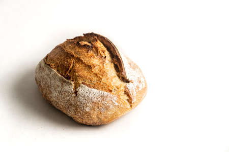 Fresh baked loaf of homemade sourdough bread