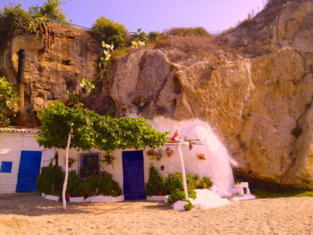 Hillside house in Nerja, Andalusiaのeditorial素材