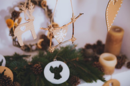 Christmas toys vintage presents  Rustic styleの写真素材