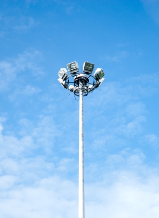 light pole on blusky backgroundの写真素材