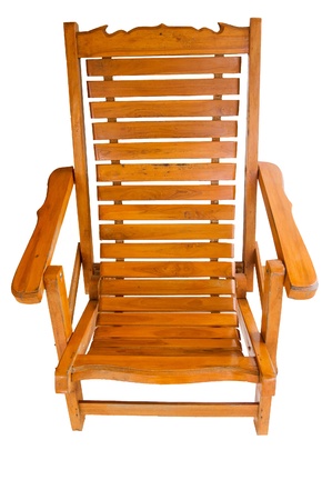 wood chair isolatedの写真素材