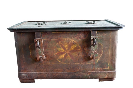 Antique iron chestsの写真素材