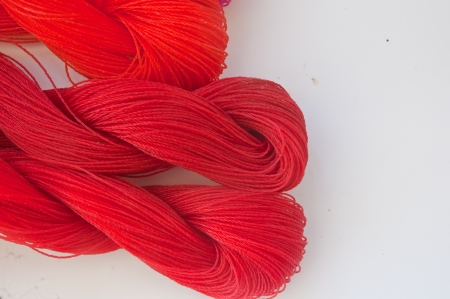 Rolled colorful ropeの写真素材