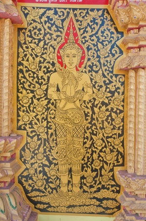Thaiart style temple in Thailand の写真素材