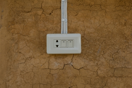 The power off on the wall.