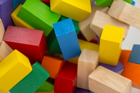 Wooden cubesの写真素材