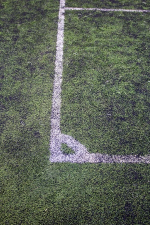 Corner of the soccer fieldの写真素材