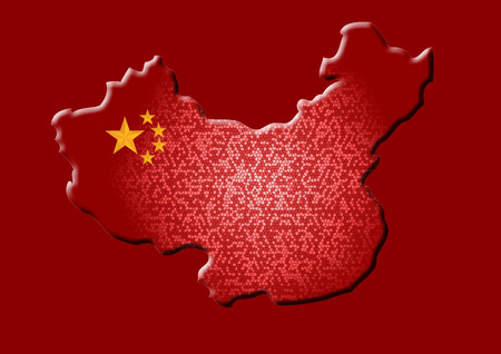 Map of Chinaの写真素材