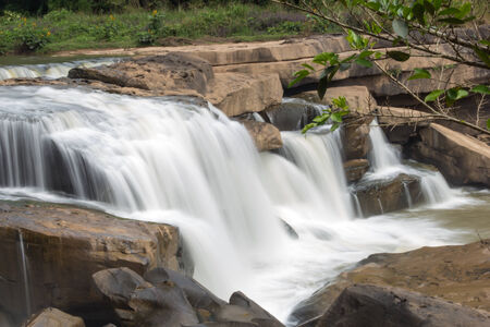 Kaeng Sopha waterfalls, fields Salang Luang National Park  Phitsanulok Thailandの写真素材