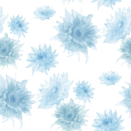A refreshing sunflower pattern that looks like it was painted in a watercolor painting.のイラスト素材