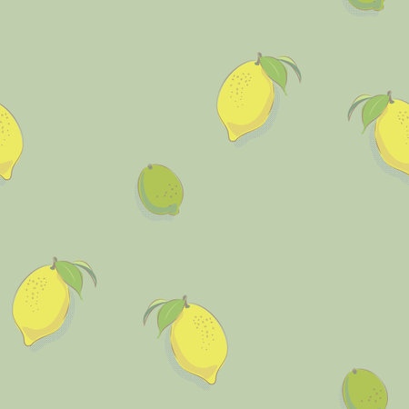 seamless lemon patternのイラスト素材