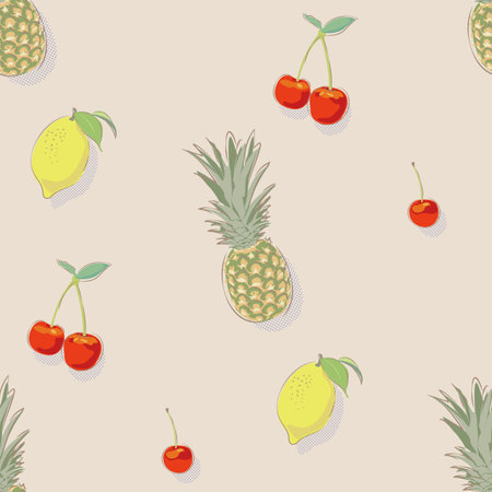 seamless fruit patternのイラスト素材