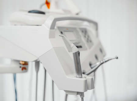 Close up of dental equipment, dental instruments, dental unit tips.