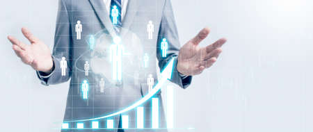 Business development to success and growing growth concept, Find leader team for improve to success.の写真素材