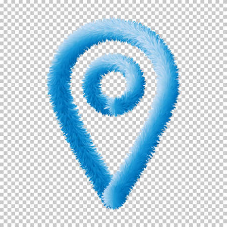 geo pin web icon. Fur. Vector illustration.のイラスト素材