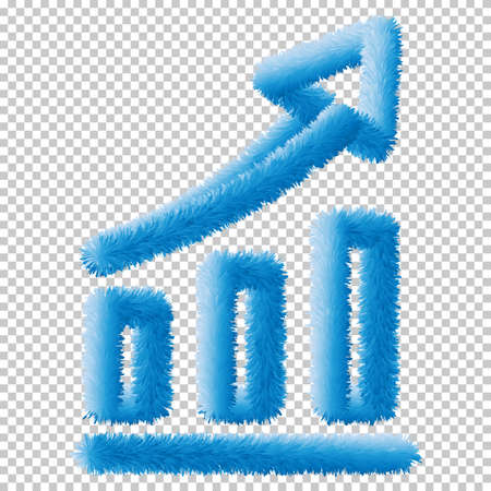 Graph icon. Business analytics chart sign Fur. Vector illustration.のイラスト素材