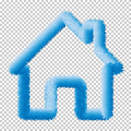 home web icon. Fur. Vector illustration. Web elementsのイラスト素材