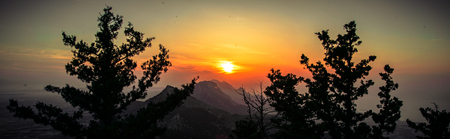 sunset on cyprusの写真素材