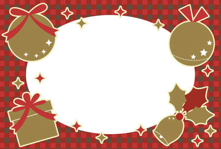 Christmas Ornament and Gift Box Framesのイラスト素材