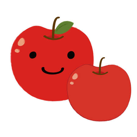 Illustration of applesのイラスト素材
