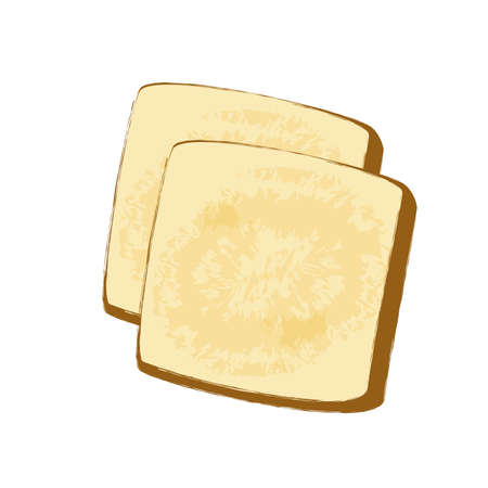2 pieces of breadのイラスト素材
