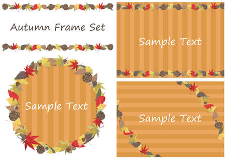 Autumn Frame Setのイラスト素材