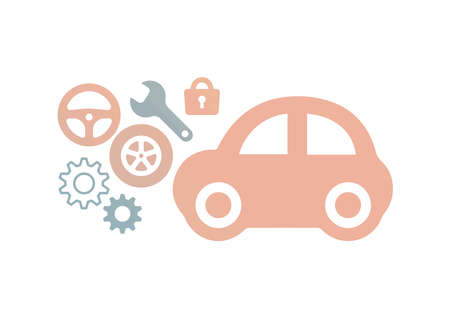 Image of Car Life Car Maintenanceのイラスト素材