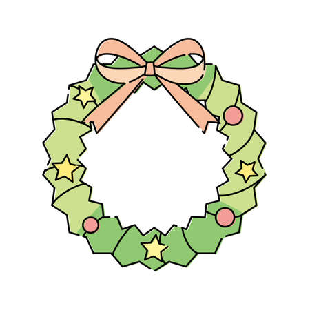 Winter Illustration Frame Christmas Wreathのイラスト素材