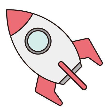 Cute rocket illustrations for childrenのイラスト素材