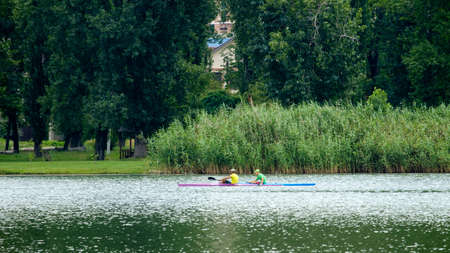 swim kayak is not known to people in a summer day