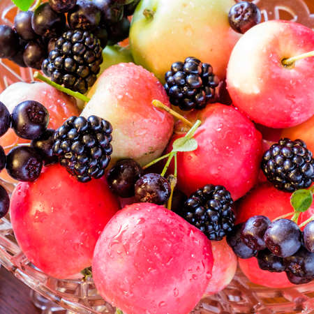 Fresh fruits.Mixed fruits background.Healthy eating, dieting, love fruits.の写真素材