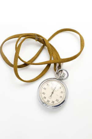 Beautiful new retro stopwatch for sports on a white background.
