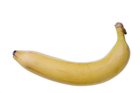 Delicious fresh banana on a white backgroundの写真素材
