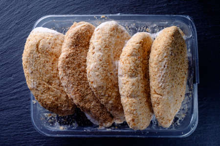 Pork chops on a cutting board. Selective focusの写真素材