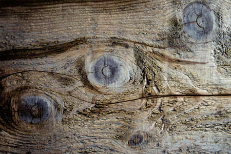 the brown old wood texture with knotの写真素材