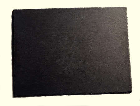Rectangular slate stand isolated on a white backgroundの写真素材