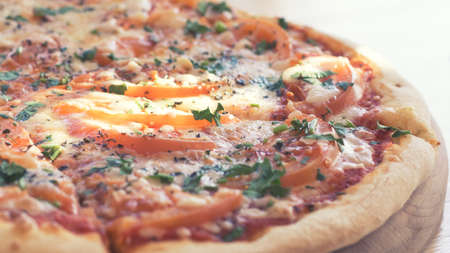 Hot Homemade Pepperoni Pizza Ready to Eat