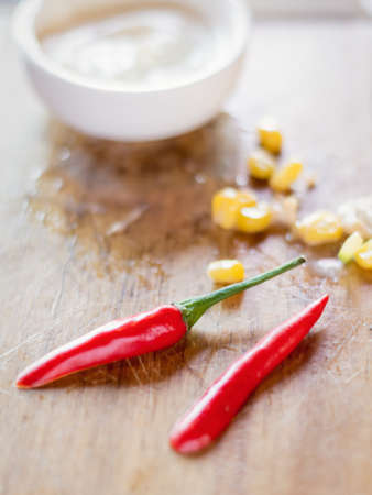 Corn and pepperの写真素材