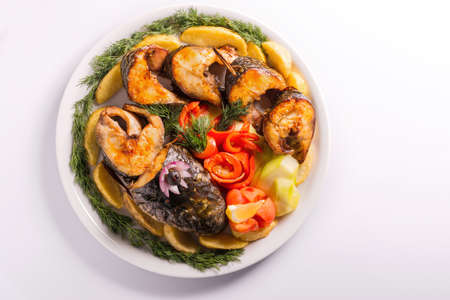 a fish dishの写真素材