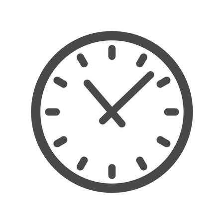 Clock vector icon, time, flat style.のイラスト素材