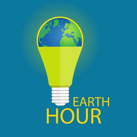Vector Illustration on the theme Earth Hour.のイラスト素材